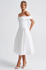 BENNET MIDI DRESS - WHITE