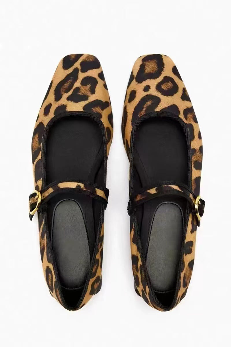 ISIS BALLERINA FLATS LEOPARD