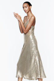 ALVARA MAXI DRESS - GOLD