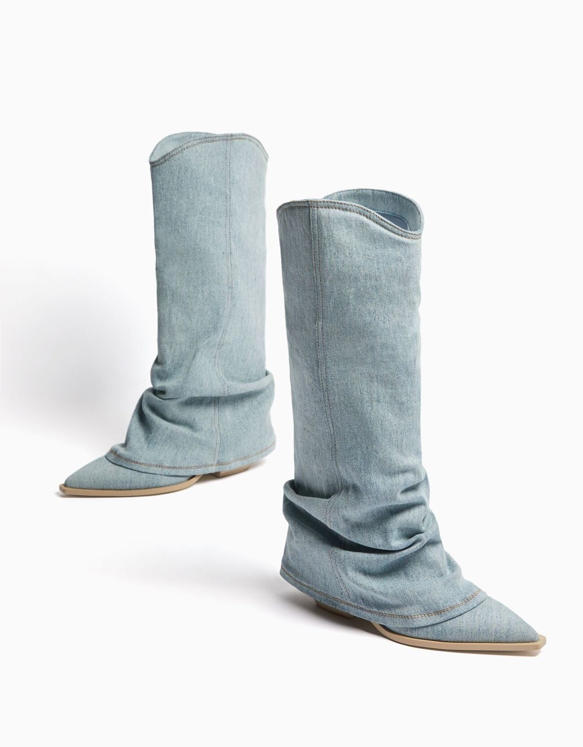 DENIM COWBOY BOOTS