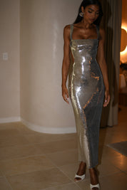 ERIS MAXI DRESS - SILVER