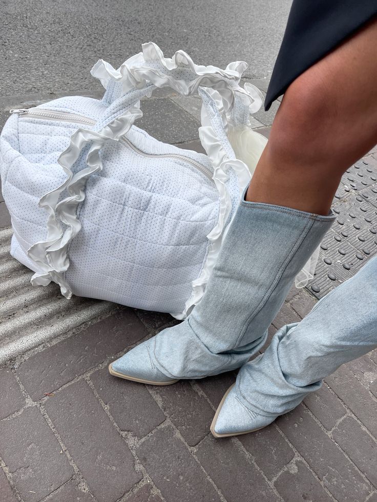 DENIM COWBOY BOOTS