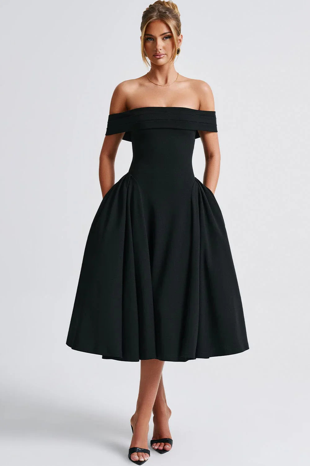 BENNET MIDI DRESS - BLACK