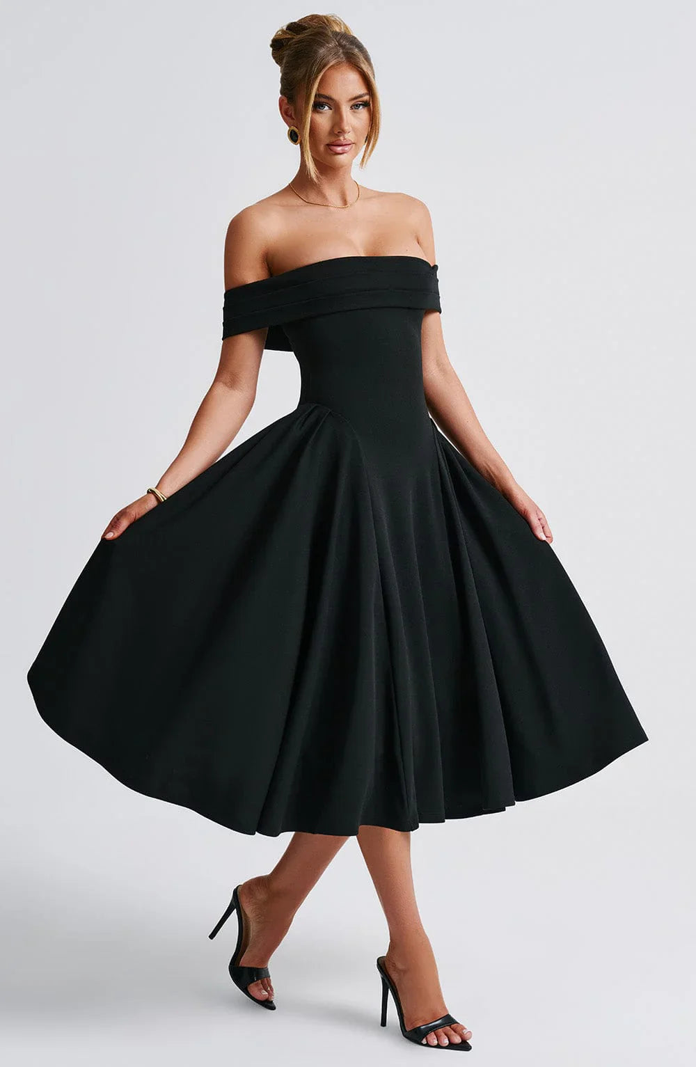 BENNET MIDI DRESS - BLACK