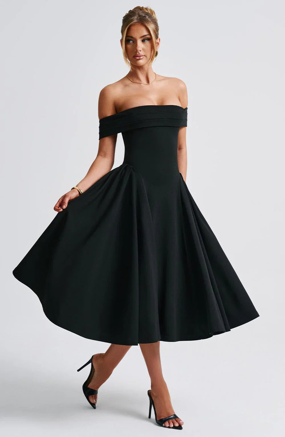 BENNET MIDI DRESS - BLACK