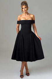 BENNET MIDI DRESS - BLACK