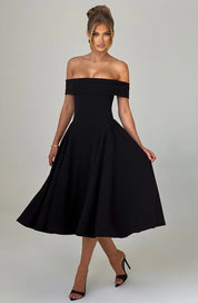 BENNET MIDI DRESS - BLACK